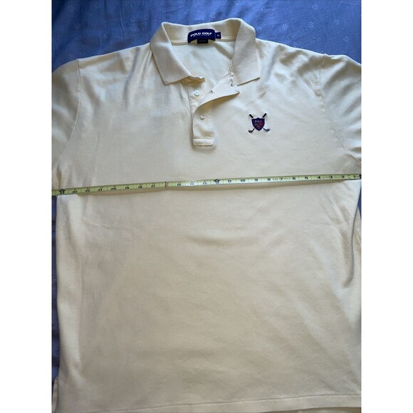 VTG 2000 POLO GOLF RALPH LAUREN MENS XL YELLOW POLO SHIRT LONG ISLAND SUPER SOFT - Picture 4 of 9